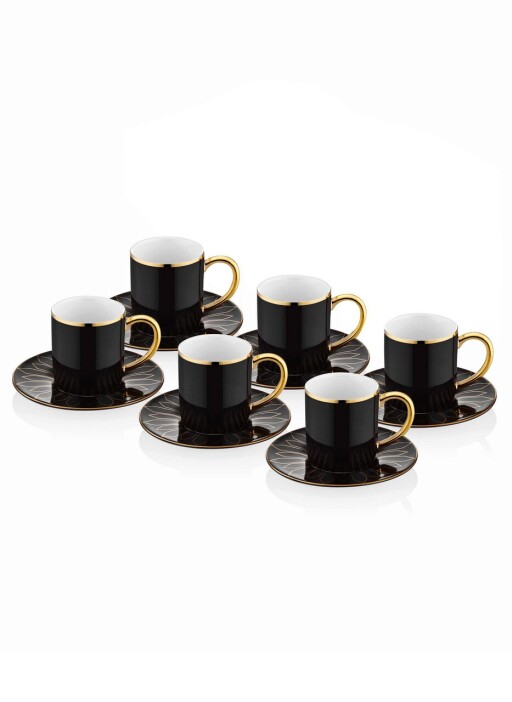 Set cesti de cafea, Mia, 742TMA7541, Sticla, Multicolor