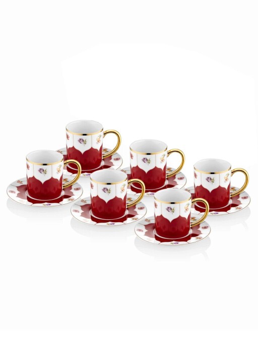 Set cesti de cafea, Mia, 742TMA7547, Sticla, Multicolor