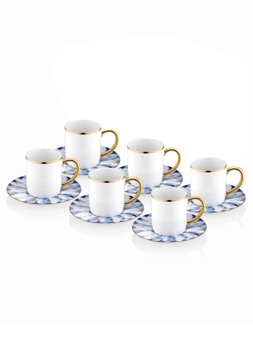 Set cesti de cafea, Mia, 742TMA7553, Sticla, Multicolor