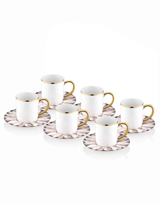 Set cesti de cafea, Mia, 742TMA7555, Sticla, Multicolor