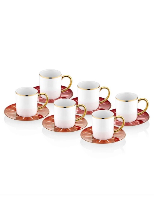 Set cesti de cafea, Mia, 742TMA7559, Sticla, Multicolor