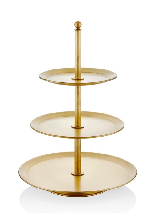 Platou pentru servire desert, Mia, 742TMA2322, Metal, Auriu