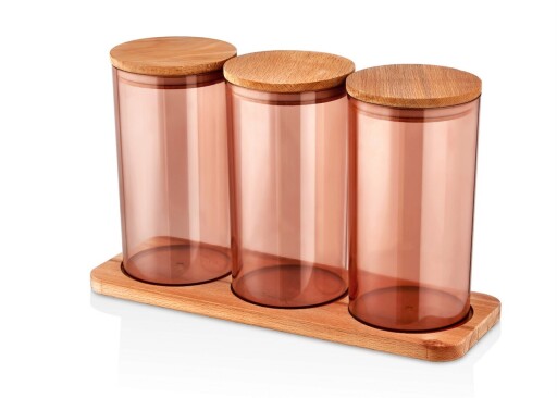 Set recipiente cu capac, Hermia, 619PLS1181, Dishwasher - safe / Microwave - not safe / BPA Free, Maro