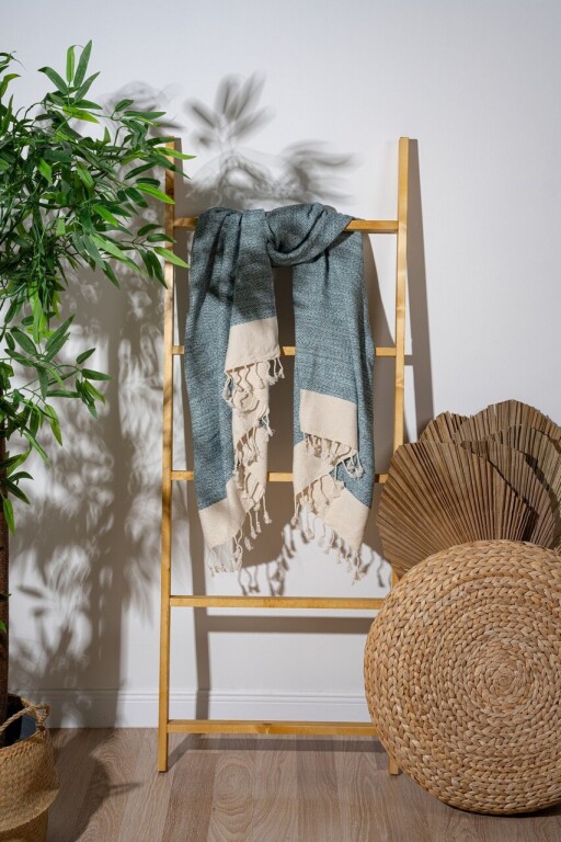 Prosop de plaja, L&#039;essentiel Maison, Baliksirti, Verde menta