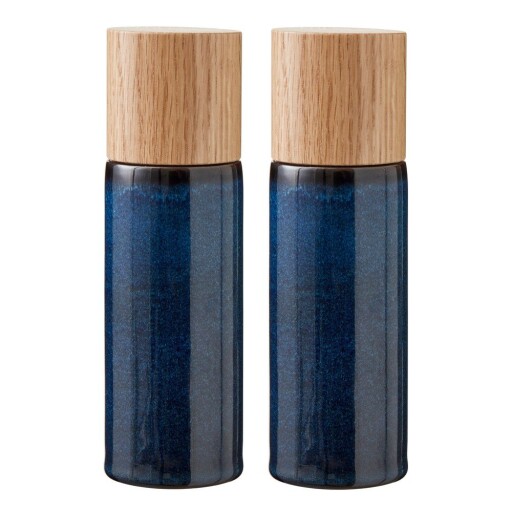 Set de râșnițe de sare și piper albastru închis 2 buc. din ceramică Gastro Blue – Bitz