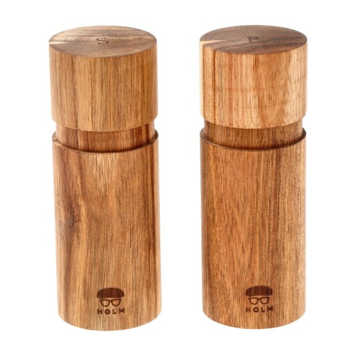 Set de râșnițe de sare și piper în culoare naturală 2 buc. din lemn – Holm