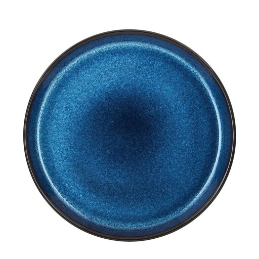 Farfurie neagră/albastră pentru desert din gresie ø 21 cm Gastro Dark Blue/Black – Bitz