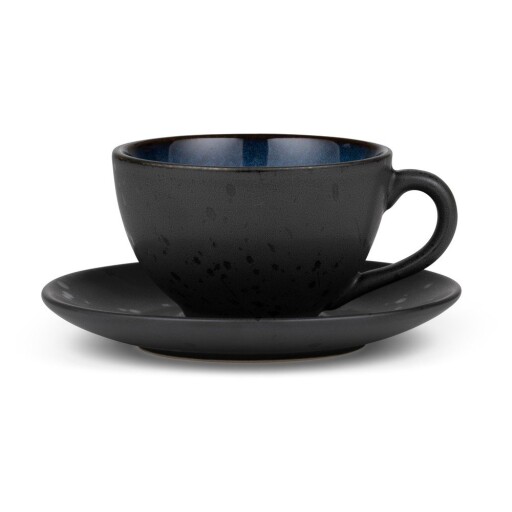 Ceașcă neagră/albastră pentru cappuccino din ceramică 240 ml Gastro Dark Blue/Black – Bitz