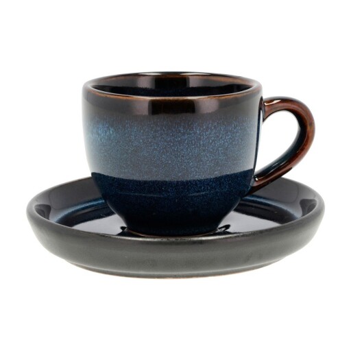 Ceașcă neagră/albastră pentru espresso din ceramică 70 ml Gastro Dark Blue/Black – Bitz
