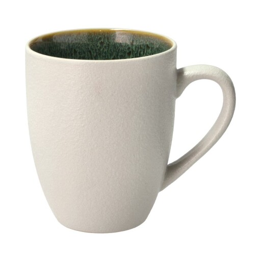 Cană albă/verde din ceramică 300 ml Gastro White/Green – Bitz