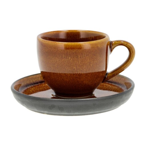 Ceașcă chihlimbar pentru espresso din ceramică 70 ml Gastro Black/Amber – Bitz