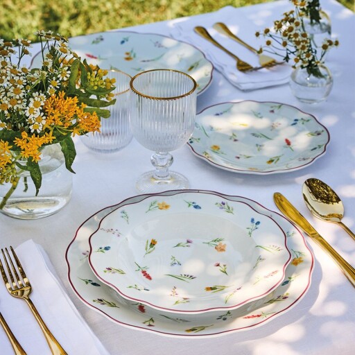 Serviciu de masa 18 piese Cappettata Millefiori, Tognana, portelan, multicolor