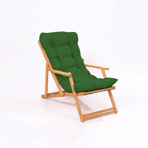 Set mobilier de gradina 3 piese, Meya Dekor, My007, Lemn de fag, Verde / Natural