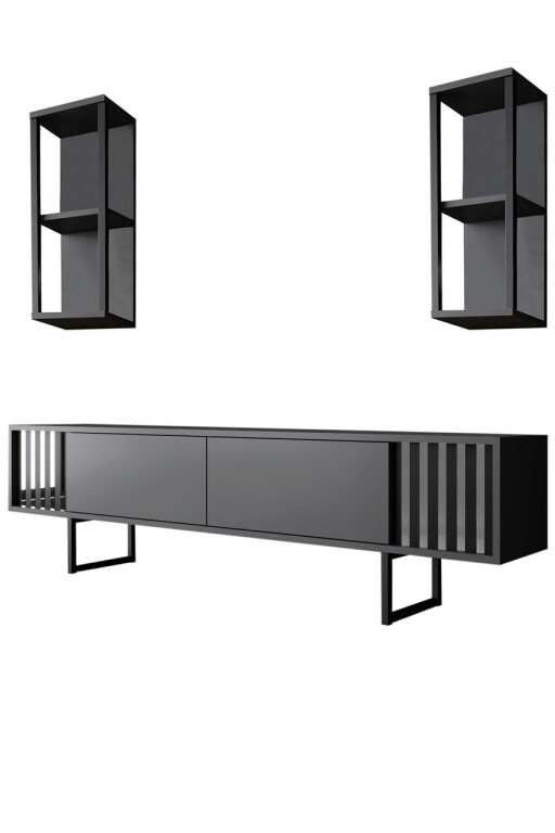 Set mobilier living, Bexley, Chrome Line Set, PAL, Antracit / Negru