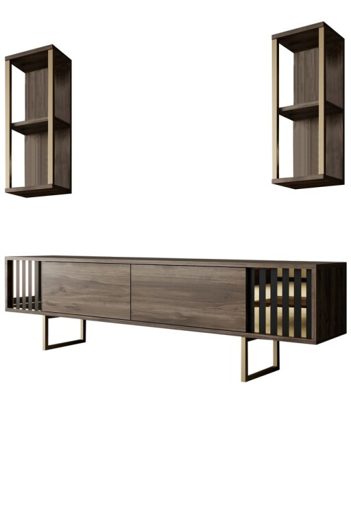 Set mobilier living, Bexley, Gold Line, PAL, Nuc / Negru