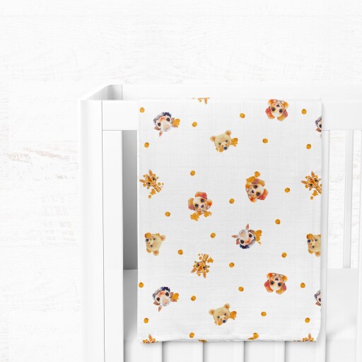 Patura bebelusi, L&#039;essentiel Maison, Lama, Galben / Albastru / Portocaliu