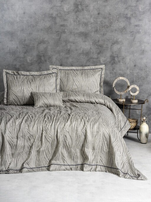 Set cuvertura de pat dubla 3 piese, L&#039;essentiel Maison, Kaylan, Bej