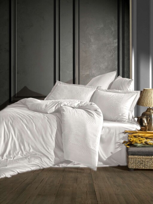 Lenjerie de pat dubla, L&#039;essentiel Maison, Austin v2, Crem