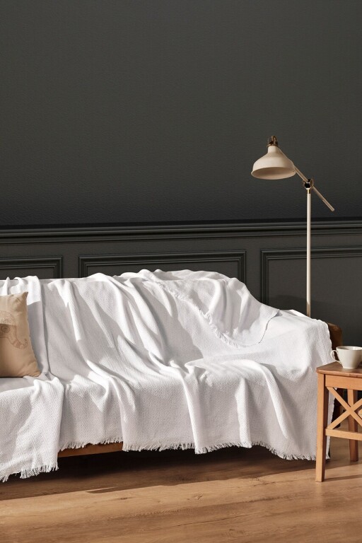 Cuvertura de pat, L&#039;essentiel Maison, Merlin, Alb