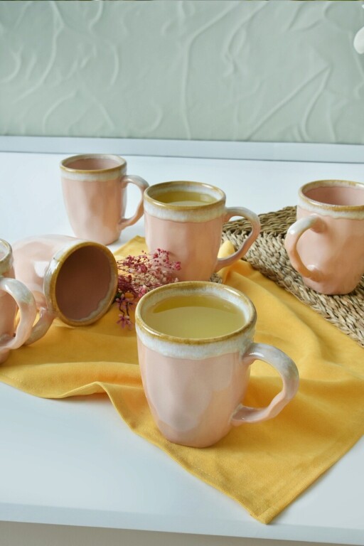 Set cani, Keramika, 275KRM2200, Ceramica , Nu absoarbe apa, Roz pudra