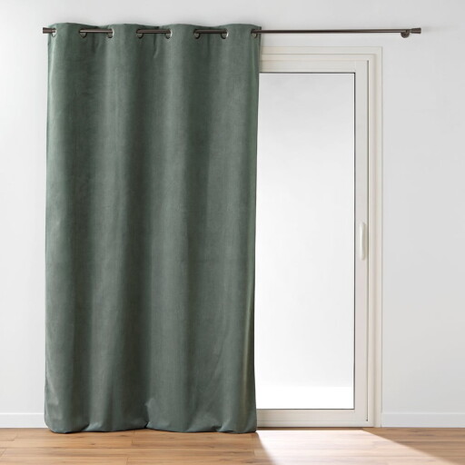 Draperie kaki din catifea 140x260 cm Olympe – douceur d'intérieur