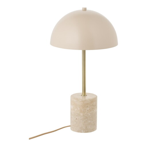 Veioză bej cu abajur din metal (înălțime 45 cm) Sheffield – House Nordic