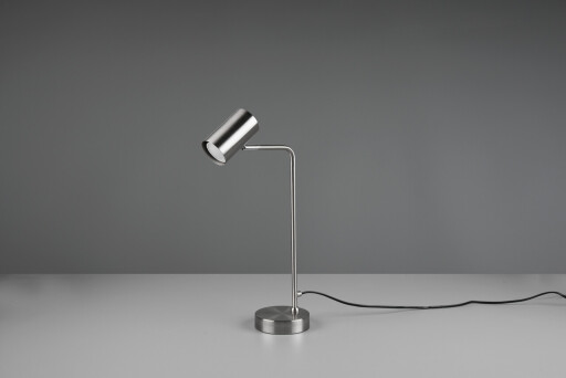 Lampa de masa Marley, TRIO, 12x25x45 cm, 5W, 1x GU10, metal, argintiu mat