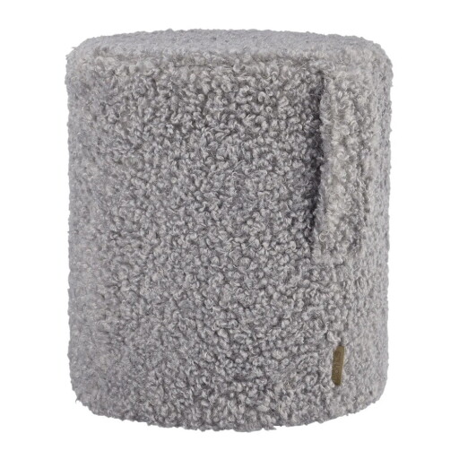 Taburet gri cu tapițerie din țesătură bouclé Teddy – Blomus