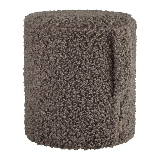 Taburet maro închis cu tapițerie din țesătură bouclé Teddy – Blomus