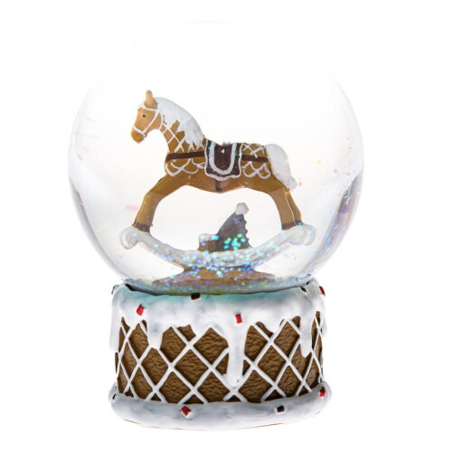 Glob de zăpadă din polirășină (înălțime 10 cm) Snowy Horse – Dakls
