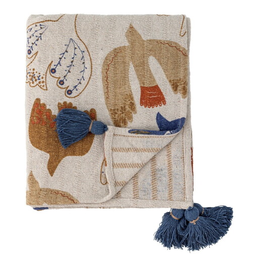 Pătură maro din bumbac reciclat 130x160 cm Anniversary – Bloomingville
