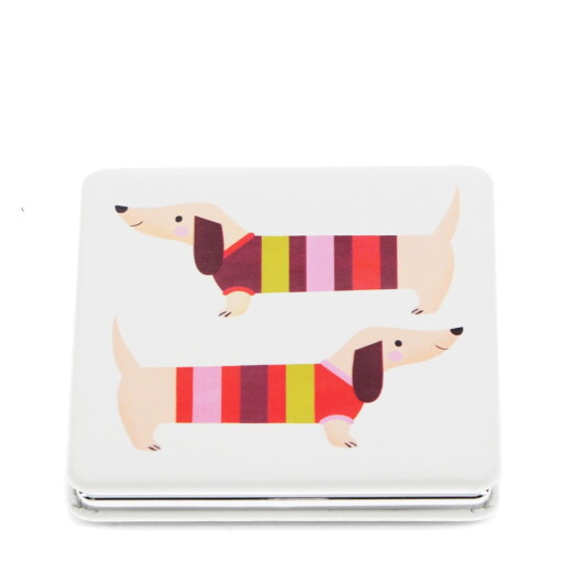 Oglindă cosmetică de mărire 7x7 cm Sausage Dog – Rex London