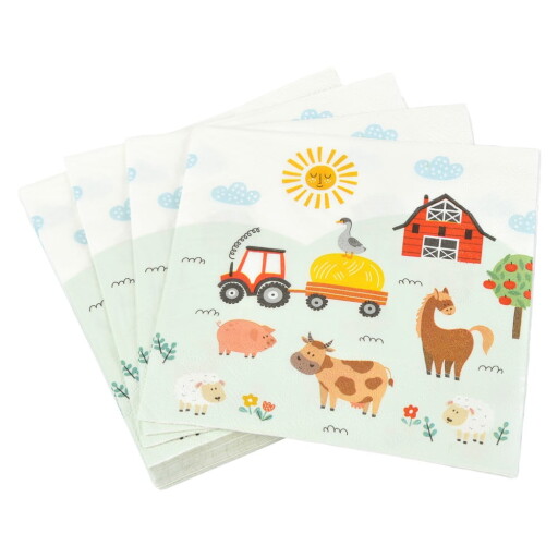 Șervețele 20 buc. 33x33 cm Farm Animals – Homéa