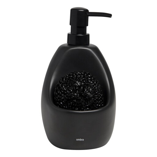 Dozator de săpun lichid negru din ceramică 590 ml Joey – Umbra