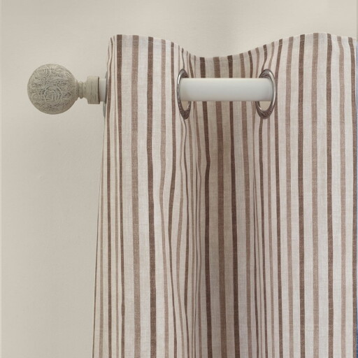 Draperii maro 2 buc. 229x229 cm Logan Stripe – Catherine Lansfield