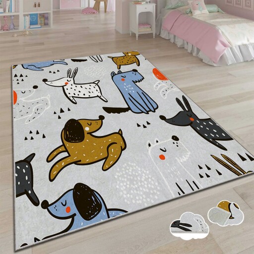 Covor pentru copii, Asr Crpt-6, 80x140 cm, Multicolor