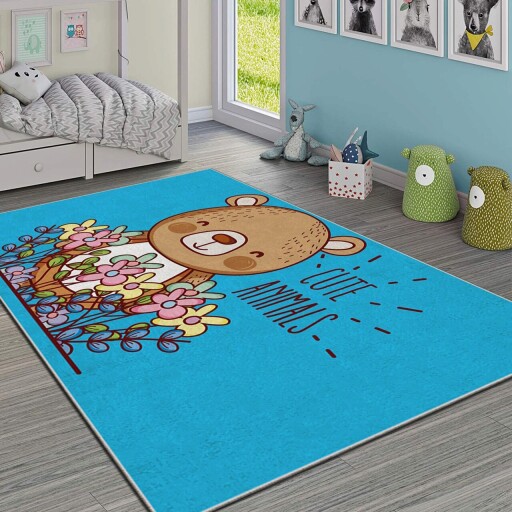 Covor pentru copii, Hmı Kdc-54, 80x140 cm, Multicolor