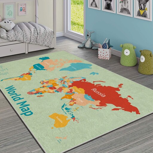 Covor pentru copii, Hmı Kdc-87, 80x140 cm, Multicolor