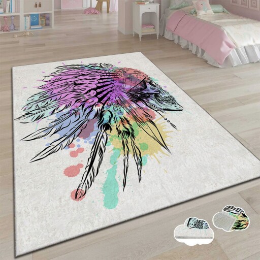 Covor pentru copii, Csbrghl-201, 100x140 cm, Multicolor