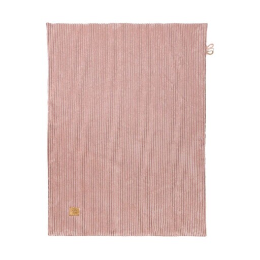 Pătură pentru copii roz din catifea reiată 100x77 cm – Meowbaby