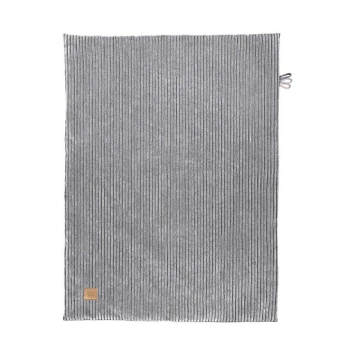 Pătură pentru copii gri din catifea reiată 100x77 cm – Meowbaby