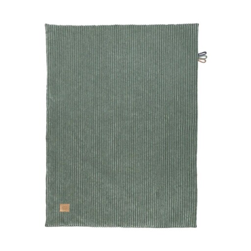 Pătură pentru copii verde din catifea reiată 100x77 cm – Meowbaby