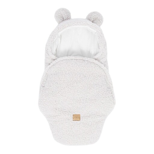 Păturică de înfășat fildeș din sherpa 45x80 cm – Meowbaby
