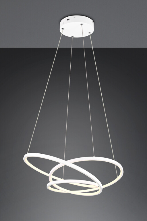 Lustra Darvin, TRIO, 64x49x150 cm, 34W, 1x SMD, metal, alb mat
