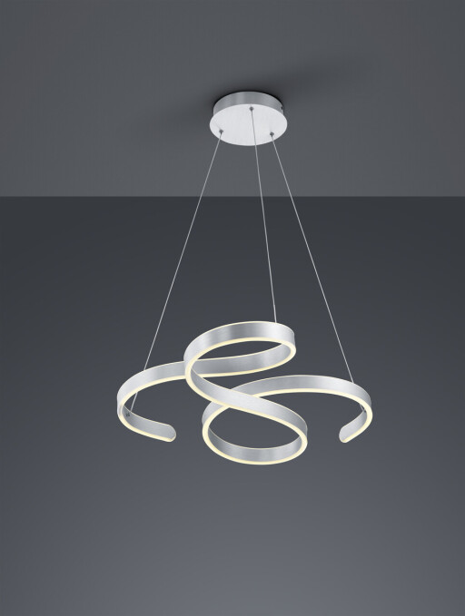 Lustra Francis, TRIO, 72x68x150 cm, 48W, 1x SMD, metal, argintiu lucios