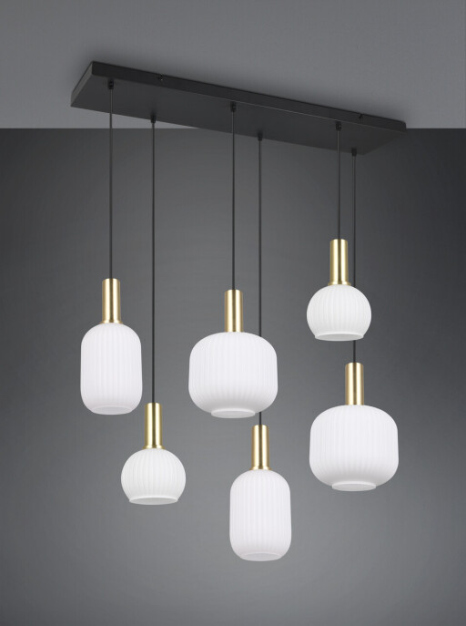 Lustra Diva, TRIO, 85x20x150 cm, 10W, 6x E27, metal, multicolor