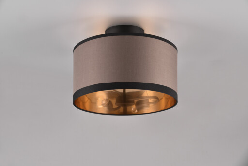 Plafoniera Davos, RL, 30x22 cm, 28W, 2x E14, metal, negru mat/taupe