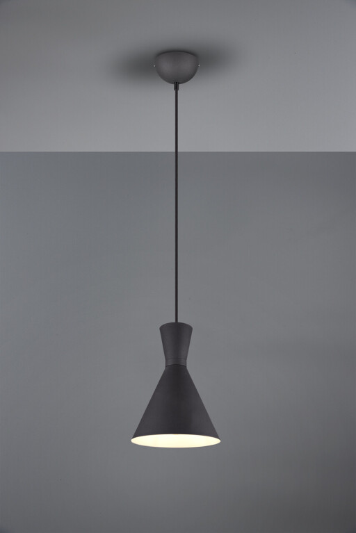 Lustra Enzo, RL, 20x150 cm, 28W, 1x E27, metal, negru mat