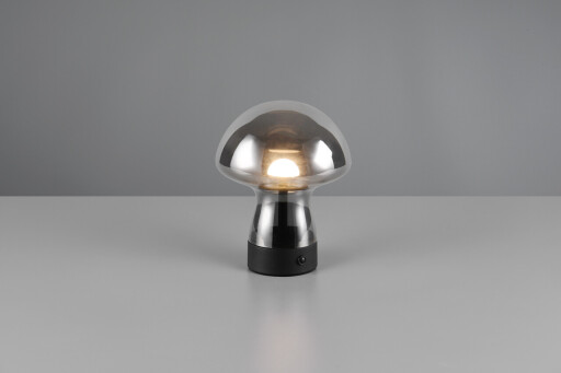 Lampa de masa Dooley, RL, 14x18 cm, 1.5W, 1x SMD, sticla, gri