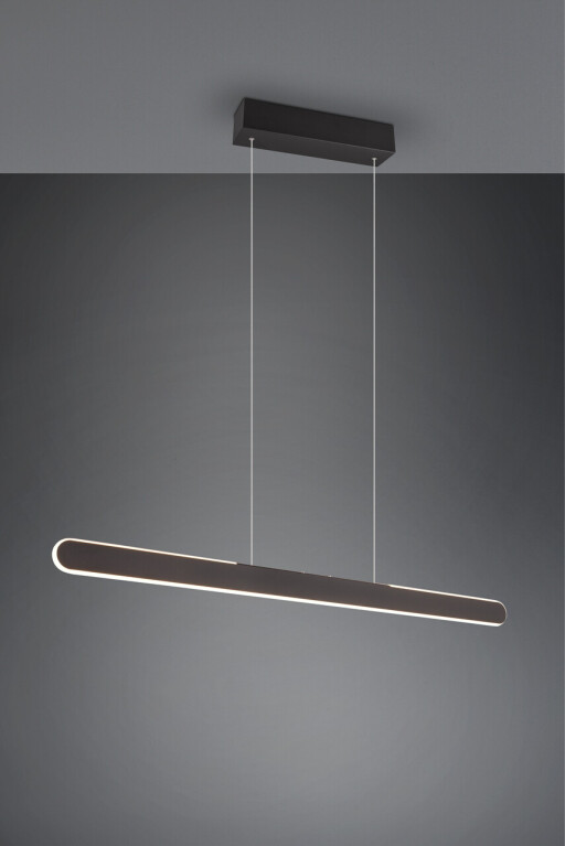 Lustra Helios, TRIO, 100x8.5x160 cm, 28W, 1x SMD, metal, negru mat